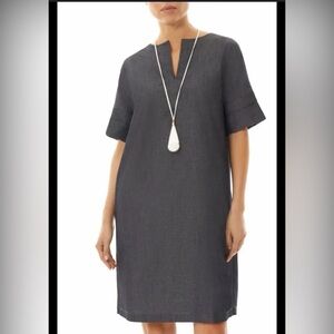 Ming Wang Charcoal Short Sleeve Boxy Dress size XL